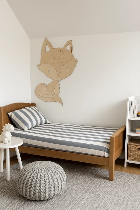 Dekoracja ścienna do pokoju dziecka | brzozowa sklejka | Lisek