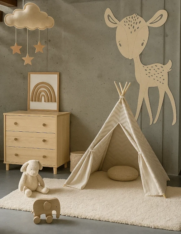 Dekoracja ścienna do pokoju dziecka | brzozowa sklejka | Sarenka