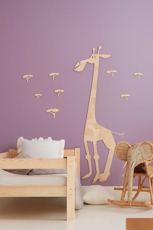 żyrafa drewniana  dekoracja