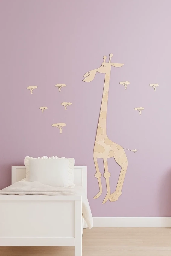 drewniana dekoracja żyrafa