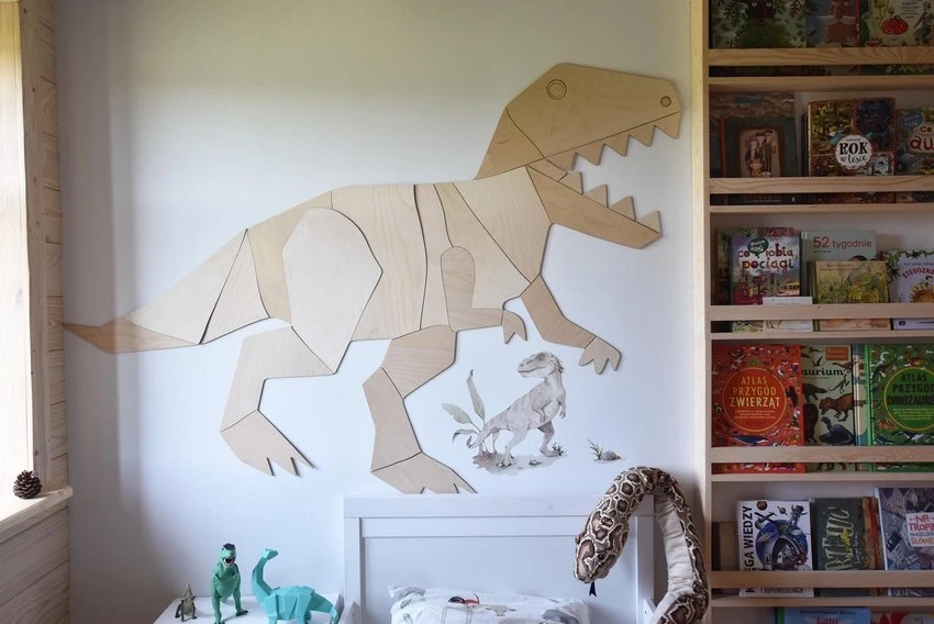 drewniany Dinozaur T-Rex na ścianę