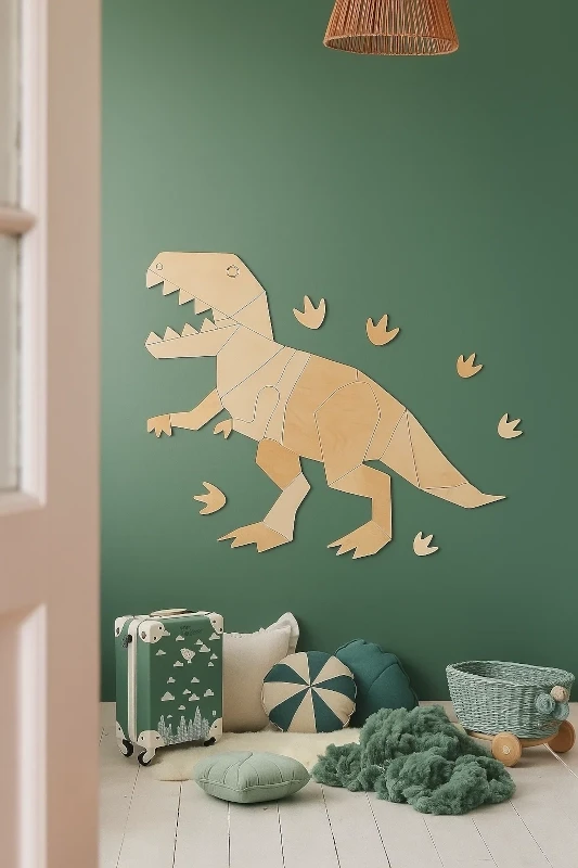 pokój chłopca z dekoracją na ścianie