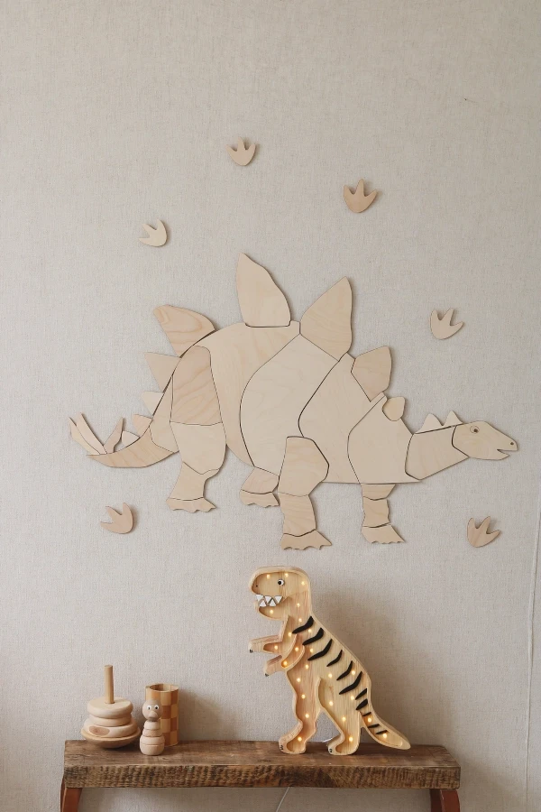 drewniany Dinozaur  dekoracja