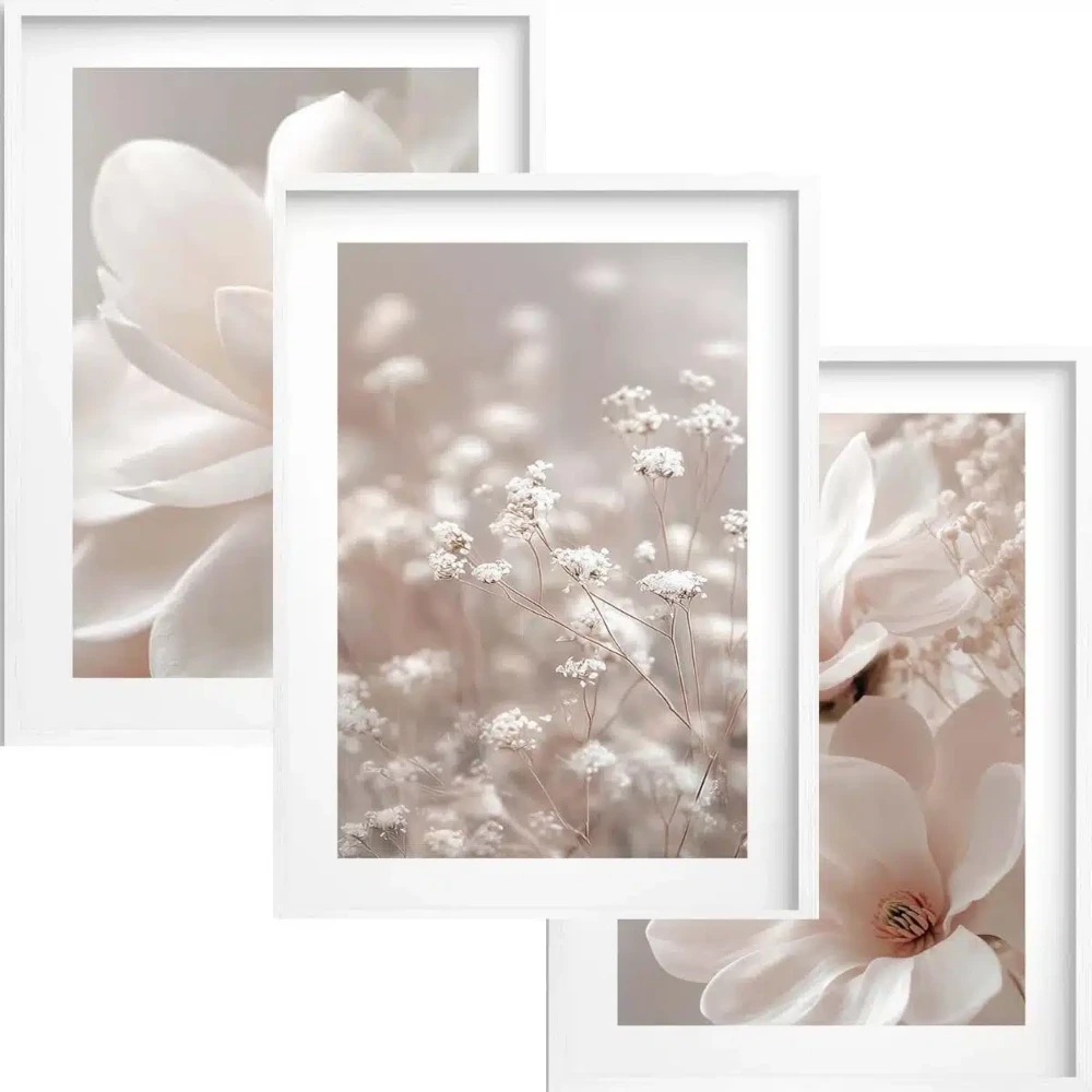 Plakaty do sypialni | zestaw plakatów kwiaty