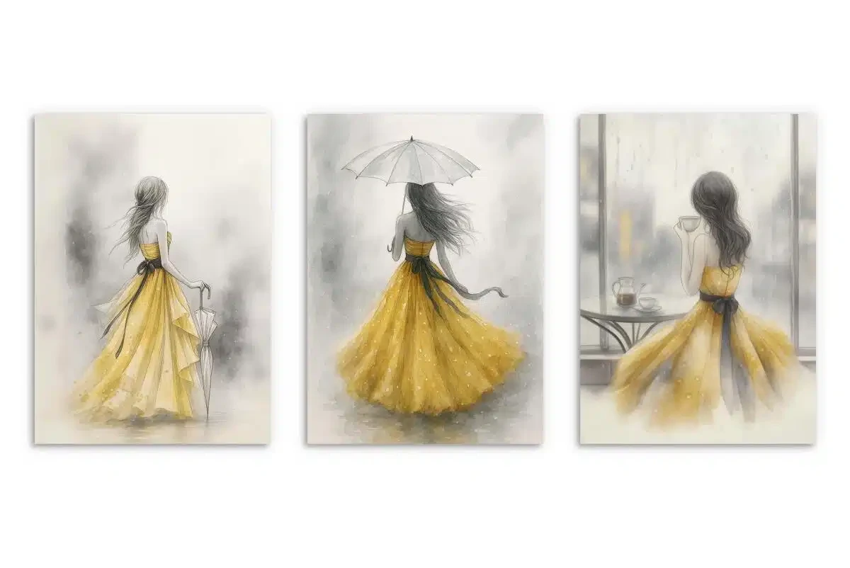 plakaty w ramkach, czarnej, białej, złotej