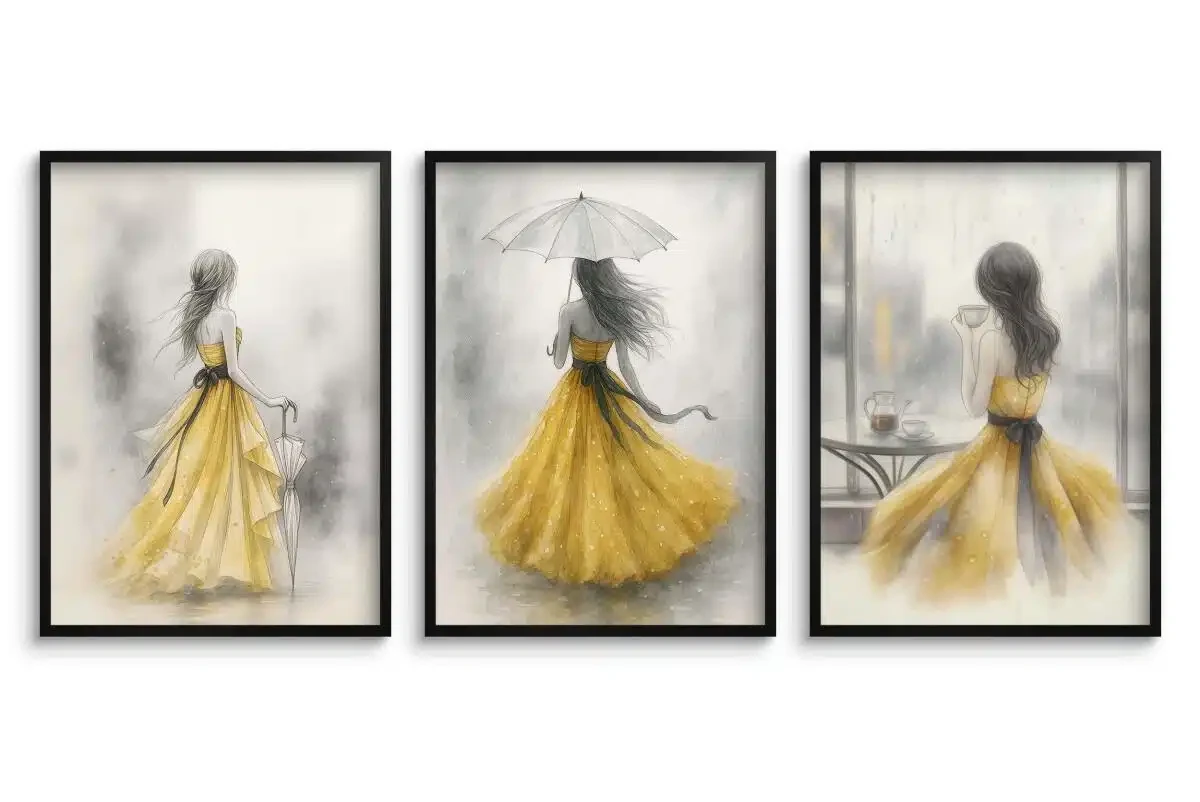 plakaty kobieta w sukni