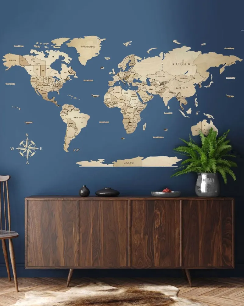 mapa drewniana 3d patihome.pl