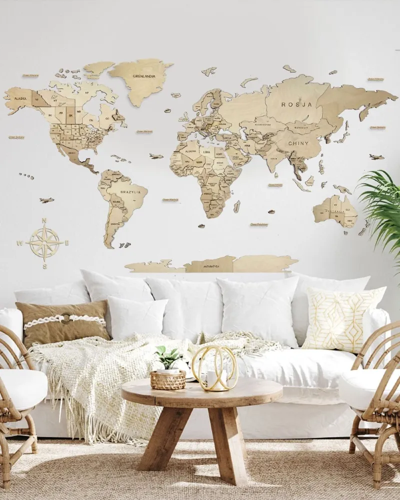 mapa drewniana 3d patihome.pl