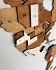Drewniana mapa Świata 3D kolor Latte