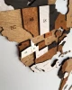Drewniana mapa Świata 3D kolor Mocha