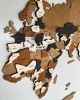 Drewniana mapa Świata 3D kolor Mocha