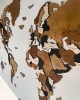 Drewniana mapa Świata 3D kolor Mocha