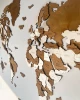 Drewniana mapa Świata 3D kolor Capuccino