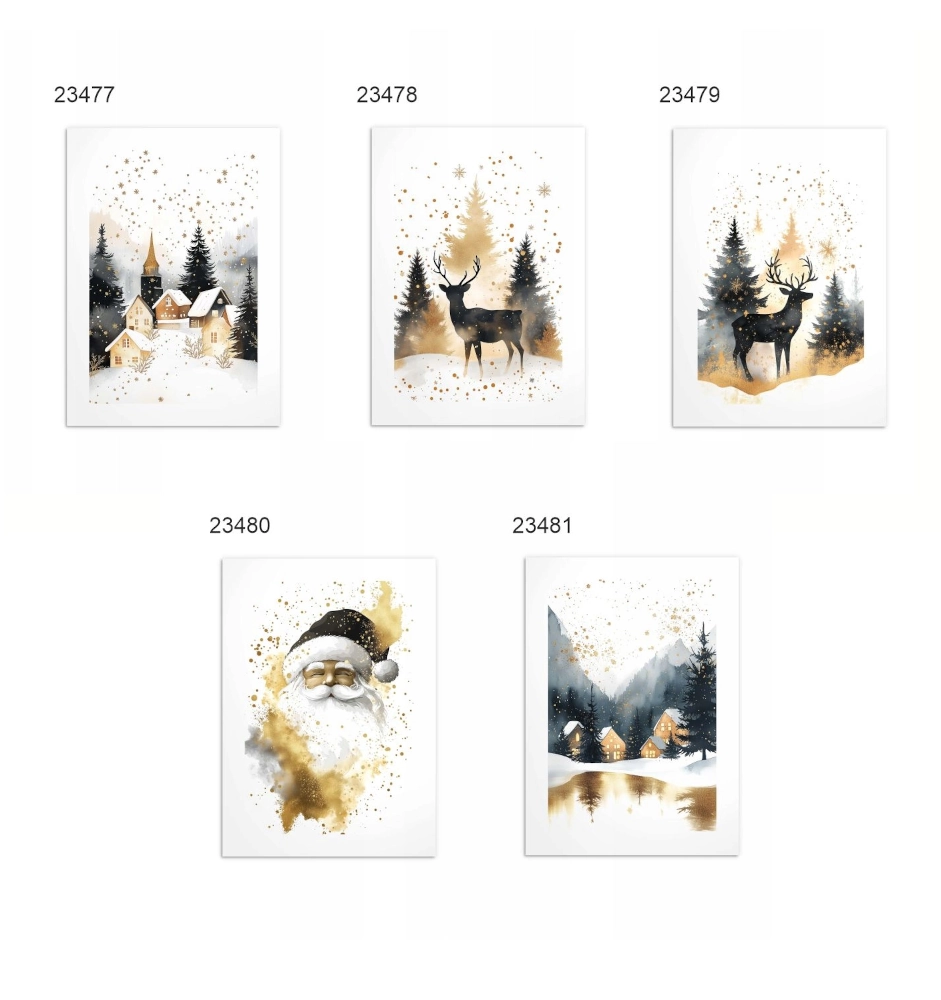 50x70 Plakaty Na Ścianę bez ramki różne WZORY Zima | Święta
