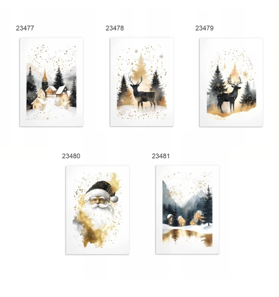 50x70 Plakaty Na Ścianę bez ramki różne WZORY Zima | Święta