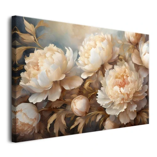 kwiaty piwonie | dekoracja do salonu na ścianę