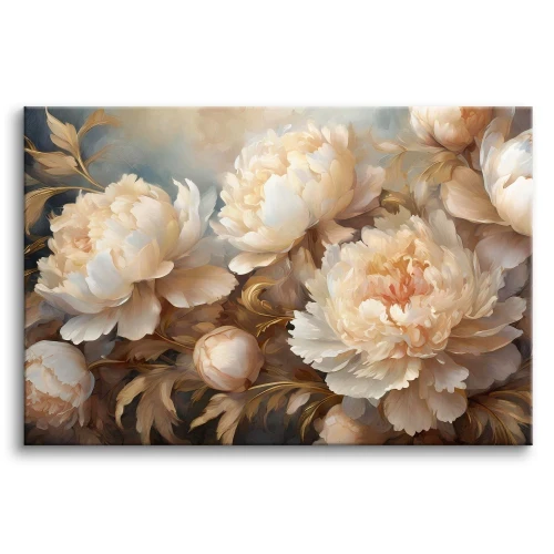 kwiaty piwonie | dekoracja do salonu na ścianę