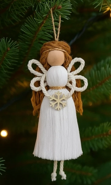 aniołek handmade na choinkę
