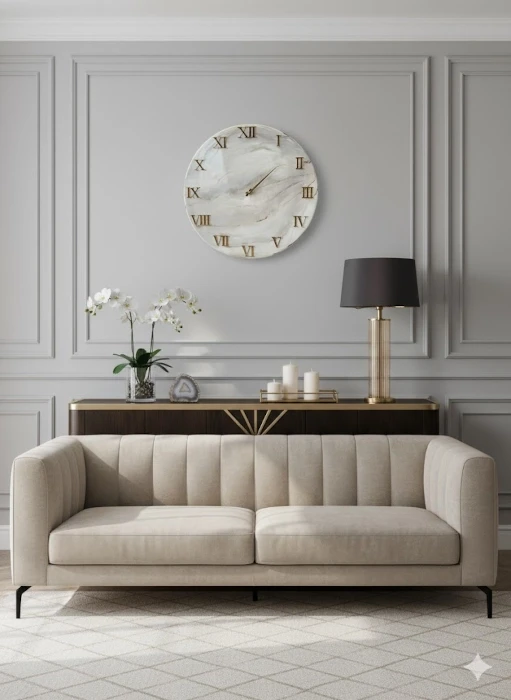 zegar resinart w stylu glamour