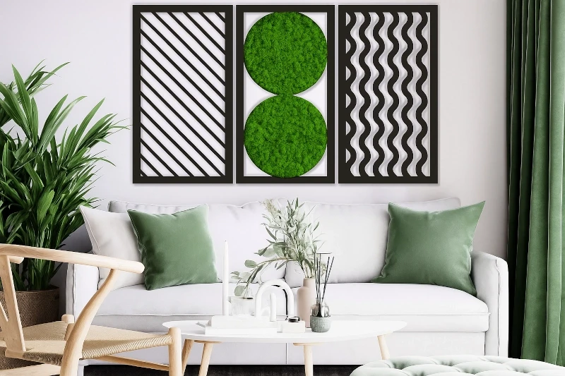 Dekoracja z chrobotkiem | chrobotek tryptyk