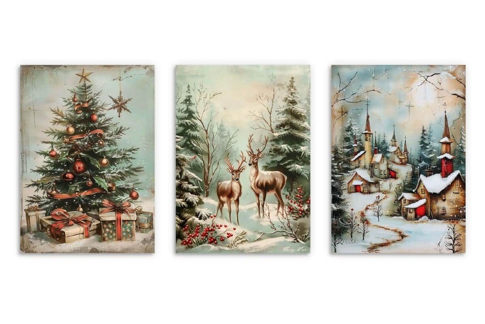 Plakaty zestaw świąteczny