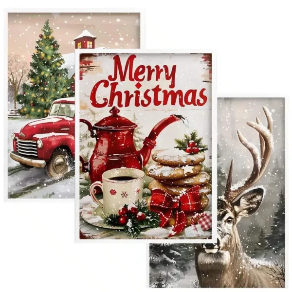 Plakaty zestaw świąteczny | plakat Merry Christmas