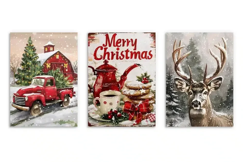 Plakaty zestaw świąteczny | plakat Merry Christmas