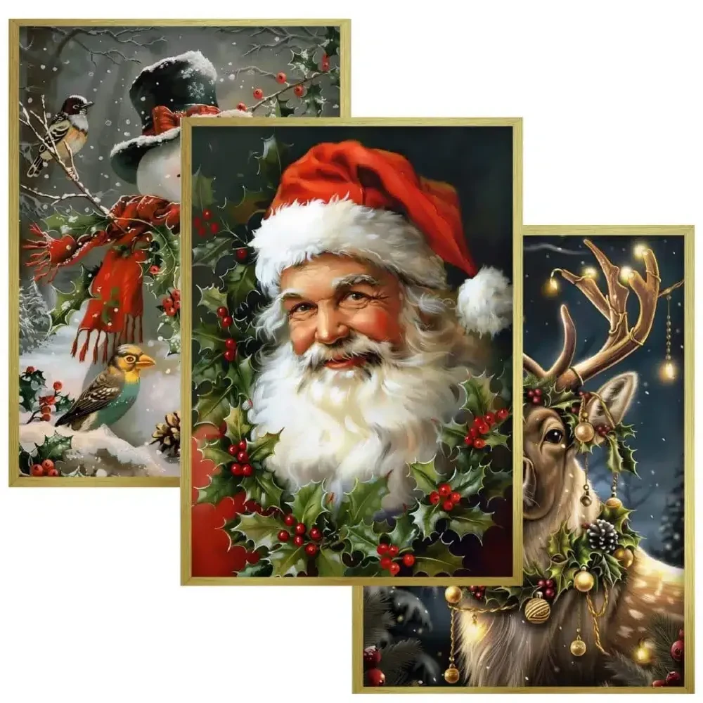 Plakaty zestaw świąteczny | plakat św. Mikołaj