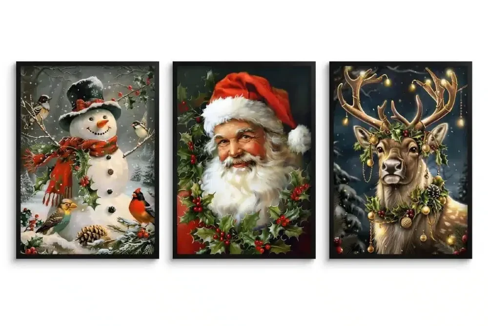 Plakaty zestaw świąteczny | plakat św. Mikołaj