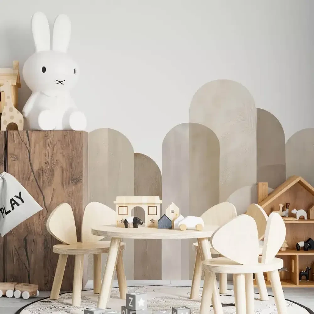 ściana boho  w pokoju dziecka