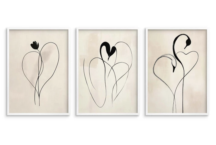 plakat boho art line