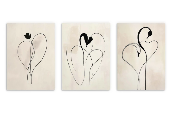 plakat boho tryptyk