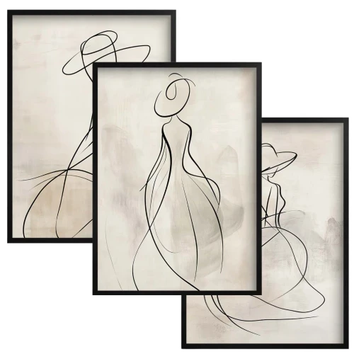 Plakaty zestaw  | plakat moda | minimalistyczne