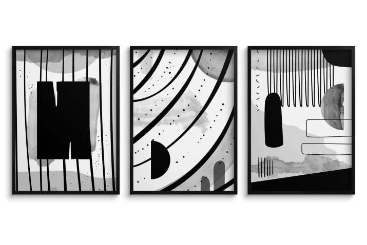 Plakaty zestaw   abstrakcja