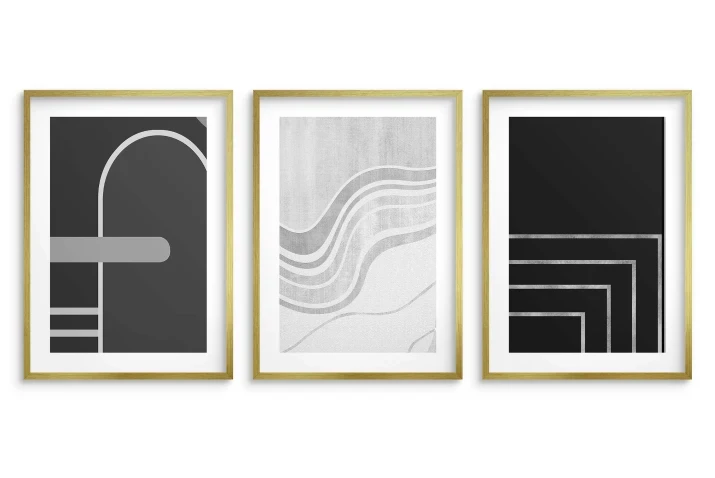 Zestaw 3 Plakatów Abstrakcyjnych