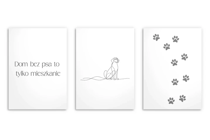 Plakaty zestaw  dla miłośników psów