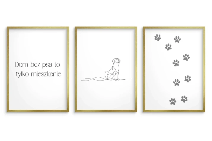 Plakaty zestaw czarno - biały