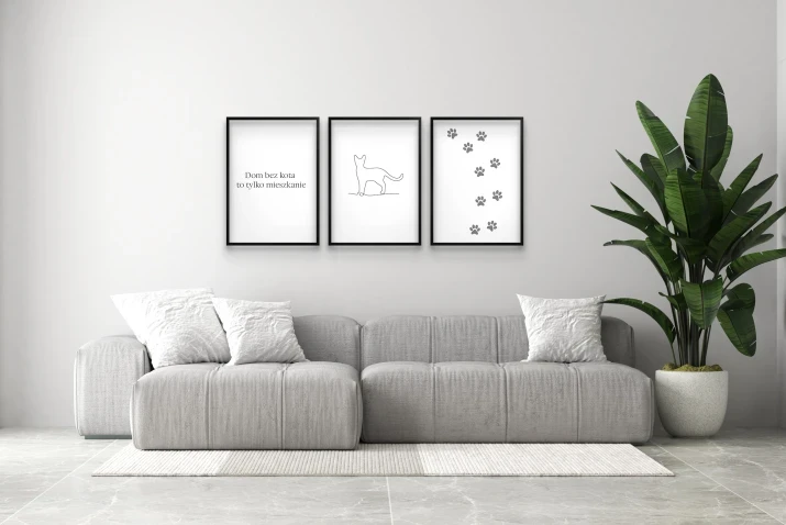 plakat dla miłośników kotów do salonu