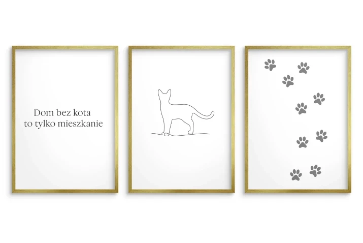 Plakaty zestaw czarno biały