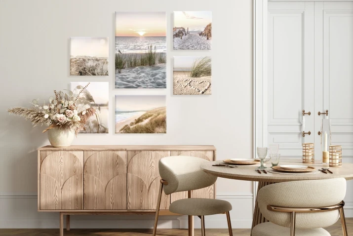 Duży Zestaw Obrazów nad komodę