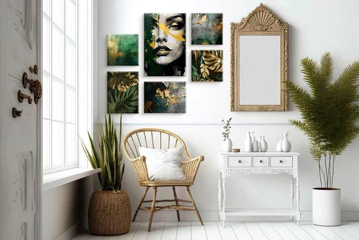 Zestaw Obrazów na płótnie glamour