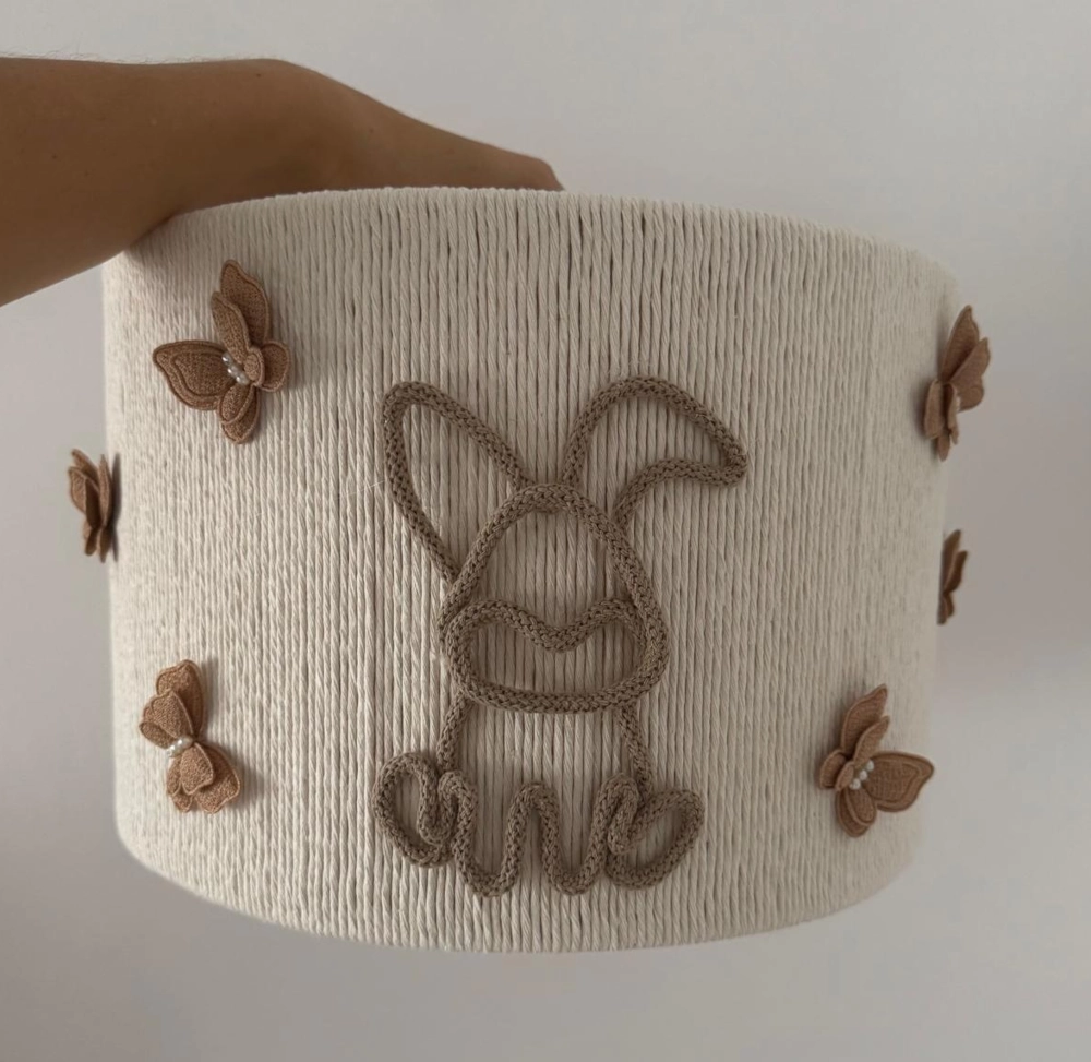 Lampa abażur sznurkowy handmade