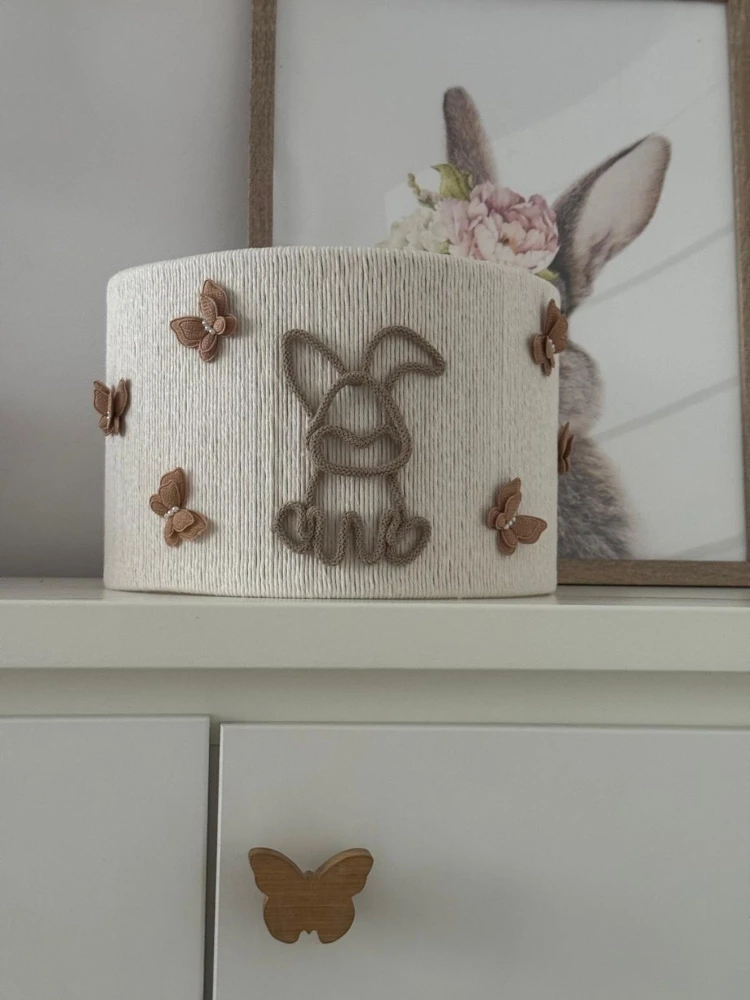 abażur sznurkowy Królik | do pokoju dziecka