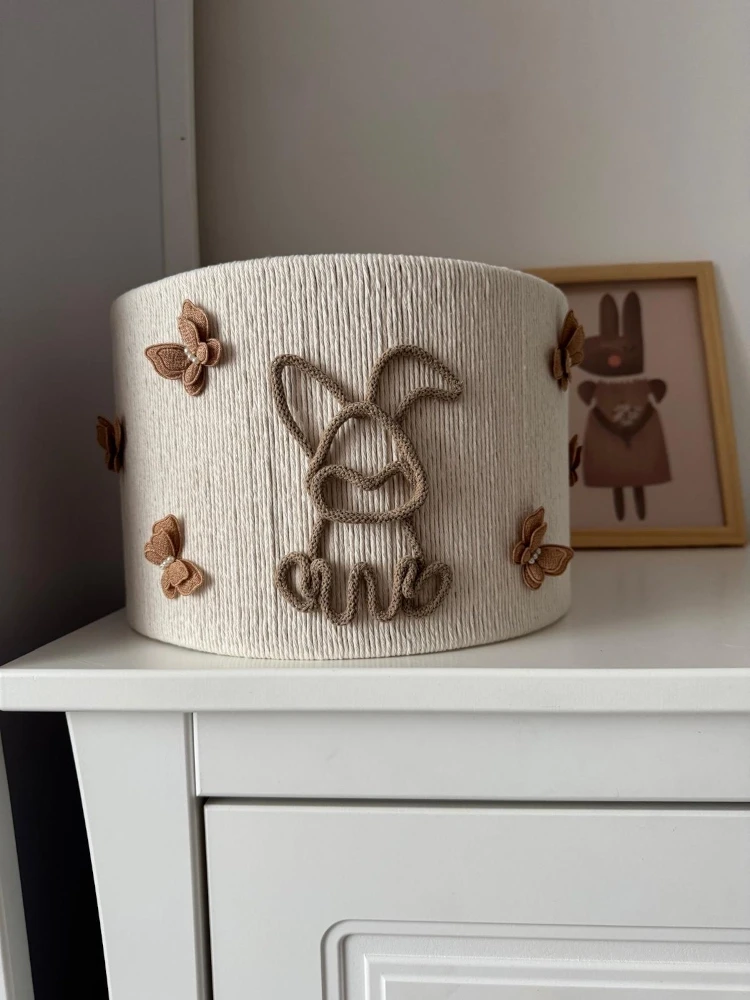 Lampa abażur sznurkowy Królik