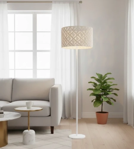 wizualizacja Abażur pleciony do lampy stojącej