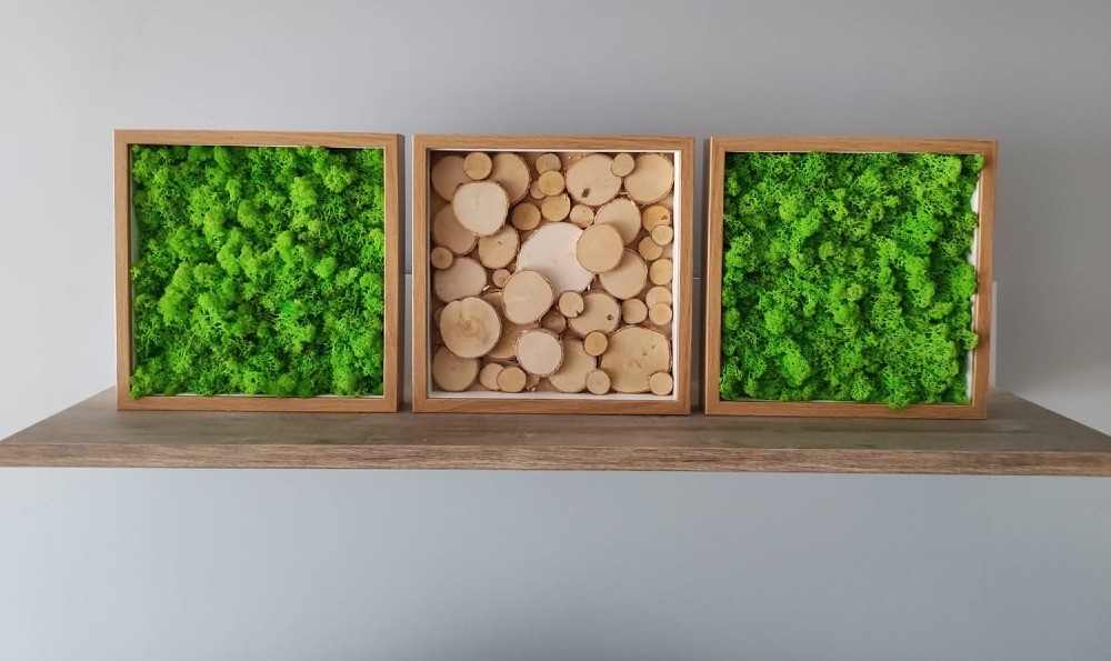 dekoracja z chrobotkiem