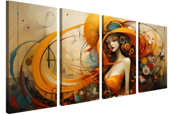 abstrakcyjny obraz na płótnie kobieta