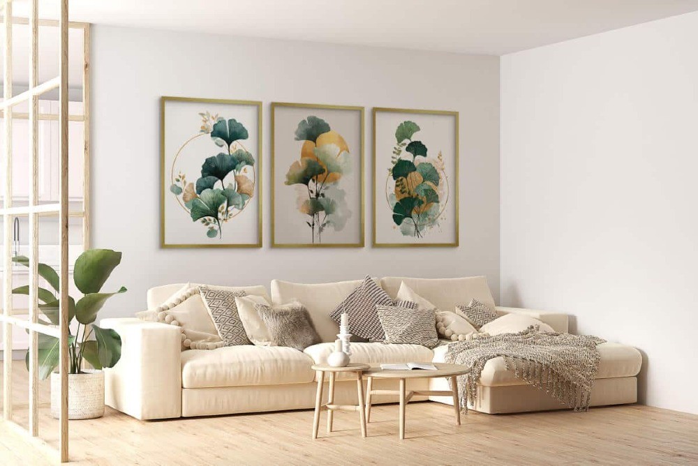 Dekoracje ścienne zen do minimalistycznego salonu