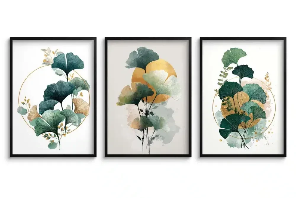 Grafiki ścienne w stylu japandi