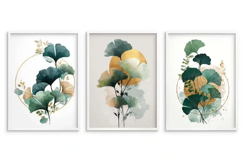 plakaty w stylu japandi